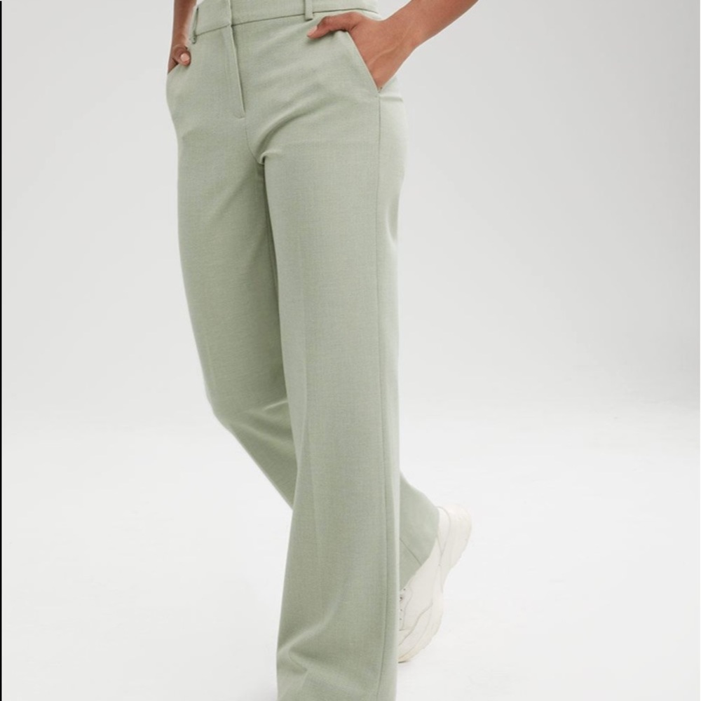 RW & Co linen modern flare trousers